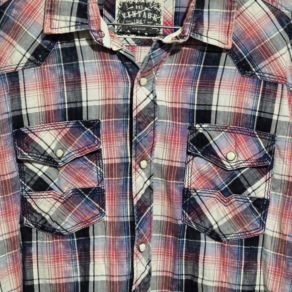 BKE Pearl Snap Button Up Mens - Picture 3 of 7